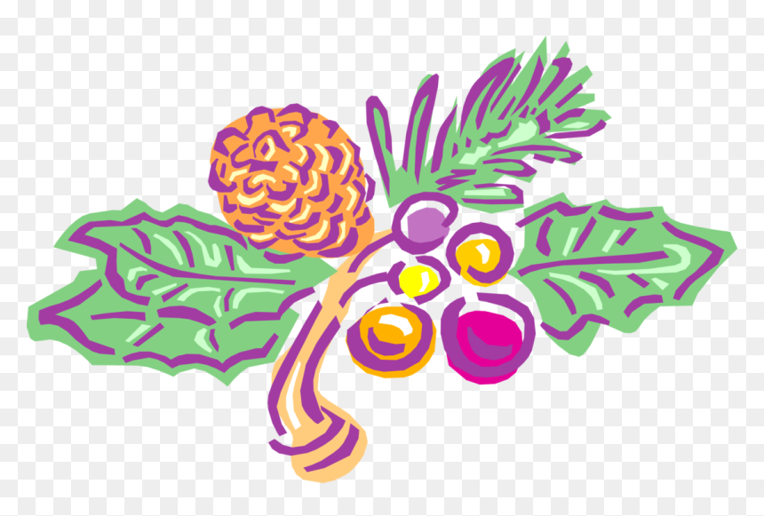 Vector Illustration Of Coniferous Evergreen Fit Tree - Glühwein, HD Png Download - pinecones png