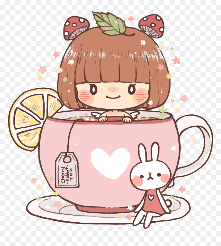 004mushcup - Cartoon, HD Png Download - happy anime girl png