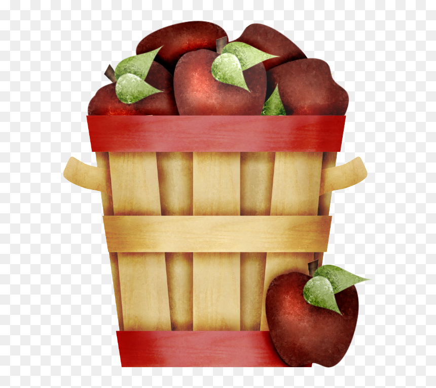 Apples And Plumb Clipart, HD Png Download - apple basket png