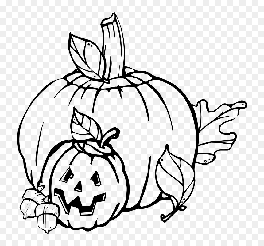 Pumpkin Clipart Apple - Pumpkin Black And White, HD Png Download - apple basket png