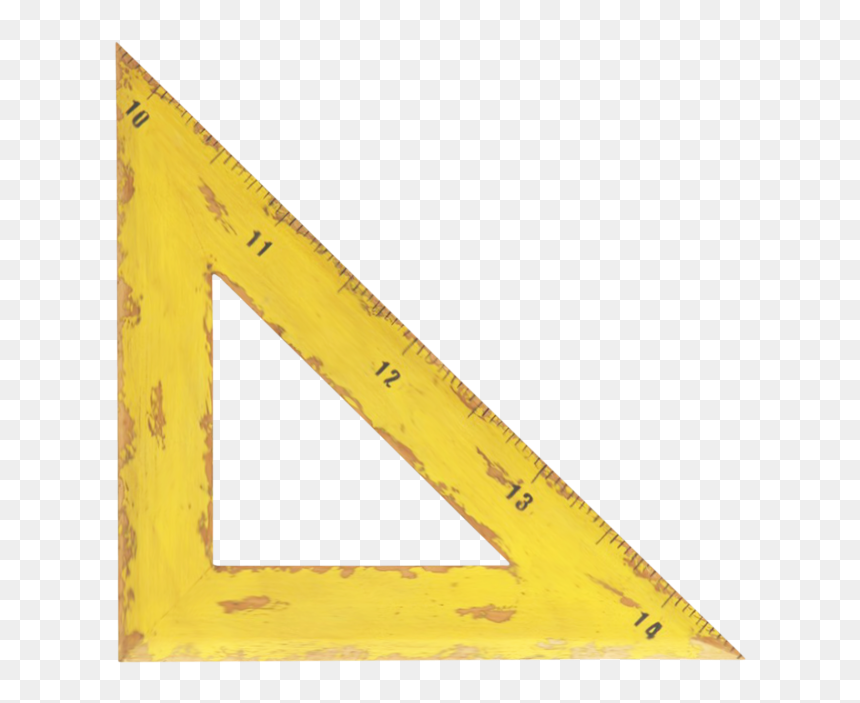 Triangle Set Square Ruler - Triangle Ruler Transparent Png, Png Download - wooden ruler png