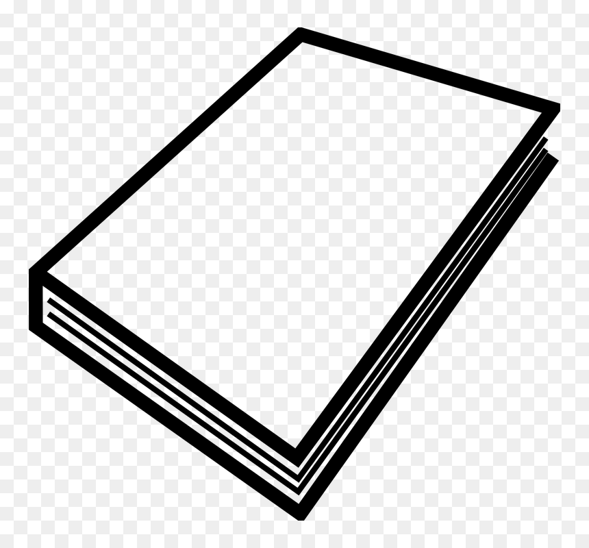 Closed Book Clip Art, HD Png Download - hojas de papel png