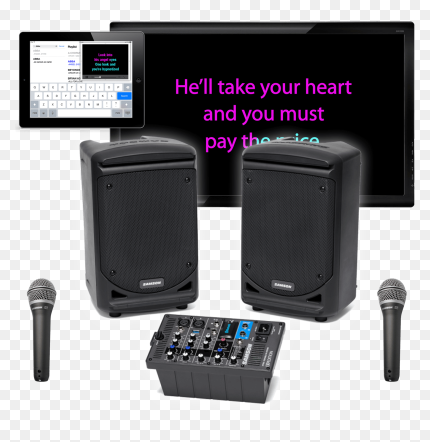 Real Karaoke Machine System 300 Watt - Samson Expedition Xp 300, HD Png Download - karaoke microphone png