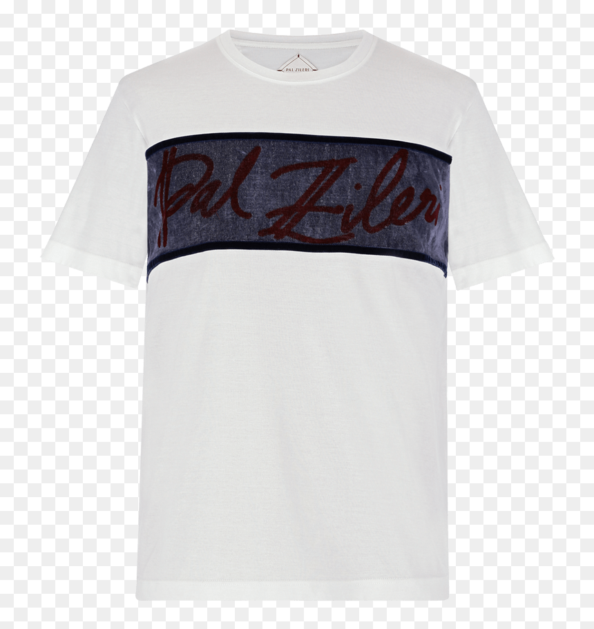White Pal Zileri T-shirt With Velvet Logo Ss19 Collection, - Active Shirt, HD Png Download - camiseta blanca png