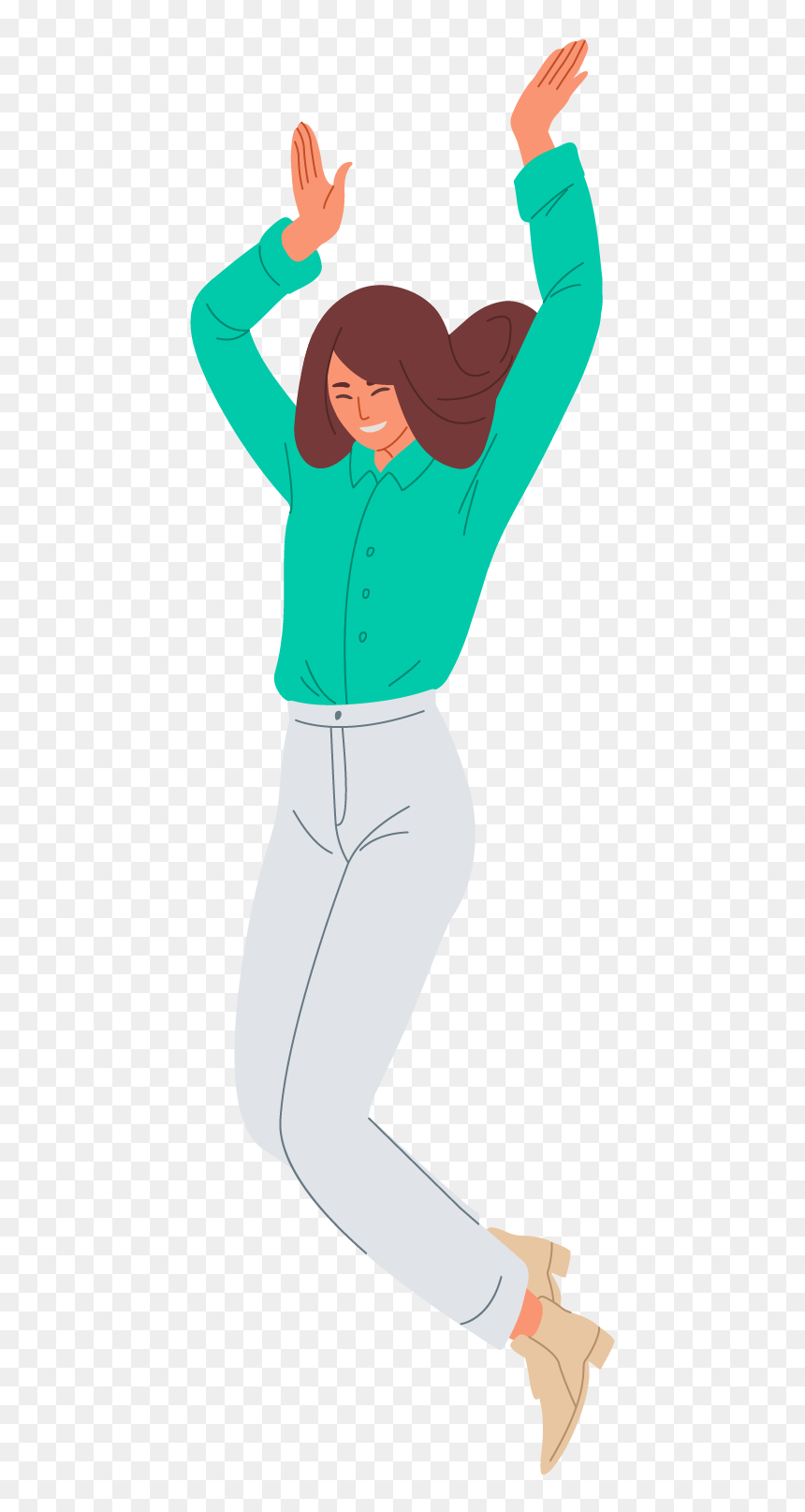 Dreamhost People Illustration - 2019 Year In Review, HD Png Download - people jumping png