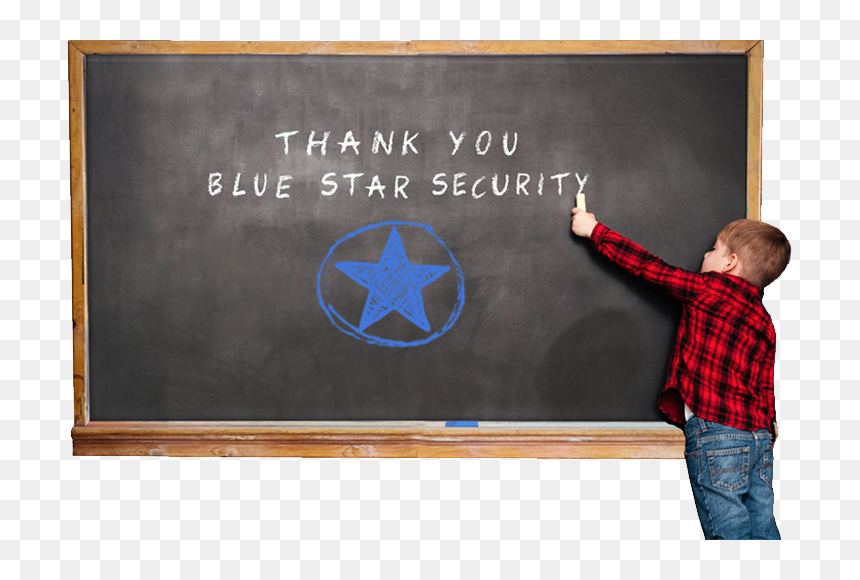 Thank You Blue Star Security - Teacher, HD Png Download - chalk star png