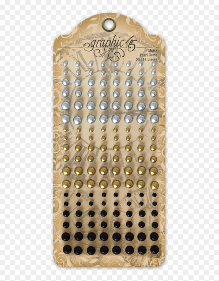 Graphic 45 Staples Matte Pearl Gems - Öntapadós Díszítő, HD Png Download - scrapbook paper png