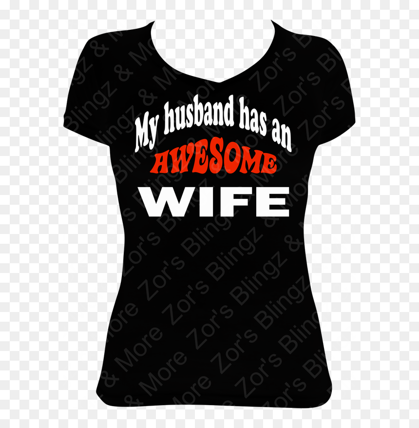 Husband Has An Awesome Wife Vinyl T-shirt - 50th Birthday T Shirts For Her, HD Png Download - husband and wife png