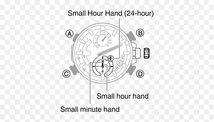 5560 35 Ahdia - Casio Edifice, HD Png Download - hour hand png