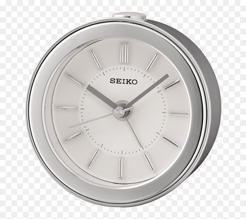 Reloj Seiko Despertador Qhe156s Silencioso Plateado - Alarm Clock, HD Png Download - despertador png