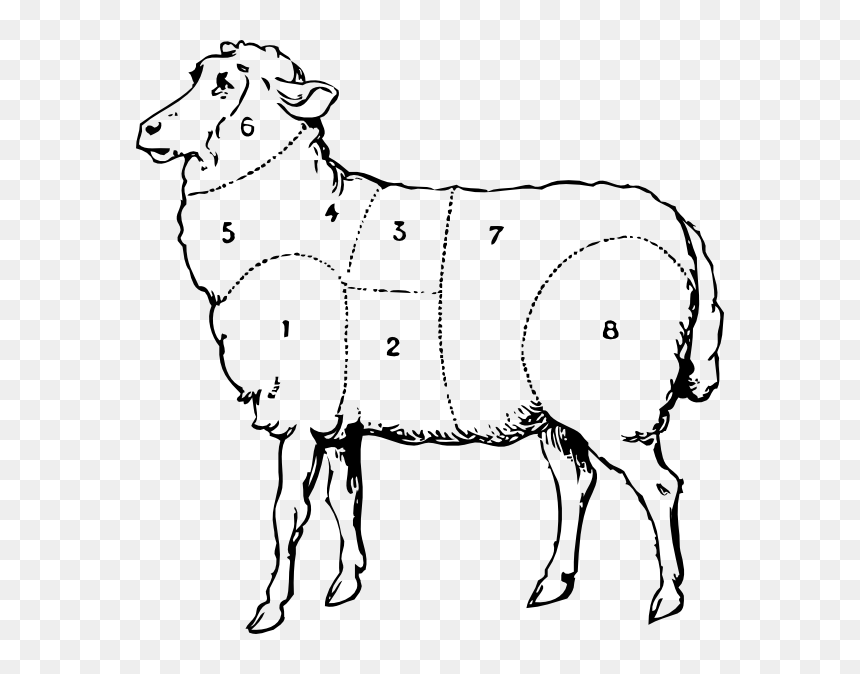 Sheep Svg Clip Arts - Sheep Black And White Clipart, HD Png Download - sheep head png