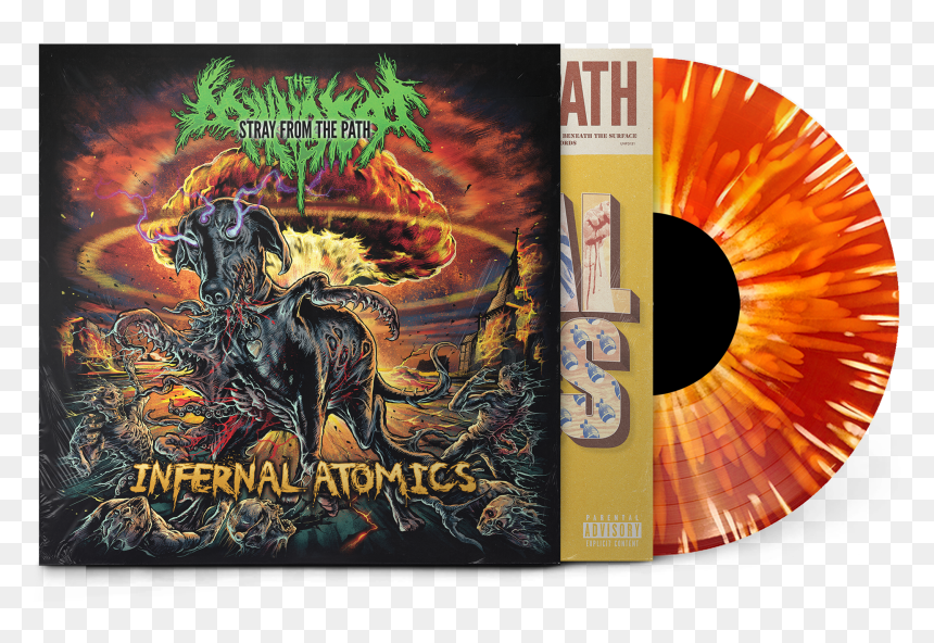 Stray From The Path Internal Atomics Vinyl, HD Png Download - brown splatter png