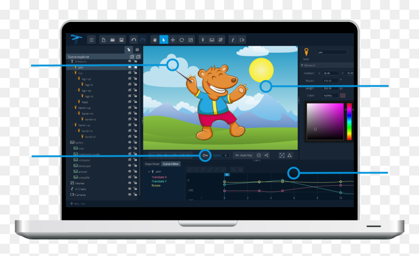 Marionette Studio Online 2d Animation Software - Online Animation Software, HD Png Download - marionette png