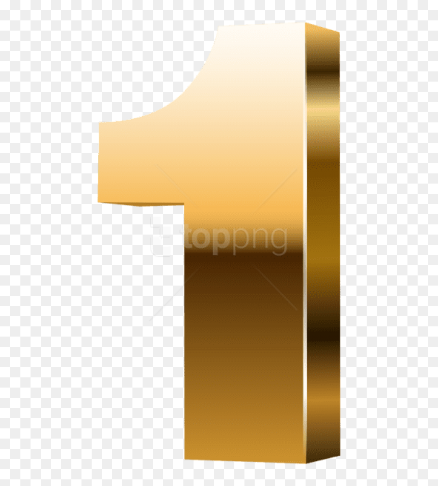 Transparent Number 1 Clipart - Portable Network Graphics, HD Png Download - gold number 1 png