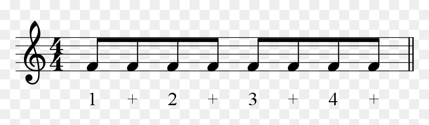 Str 8th Feel-1 - Minor Diatonic Scale, HD Png Download - sixteenth note png