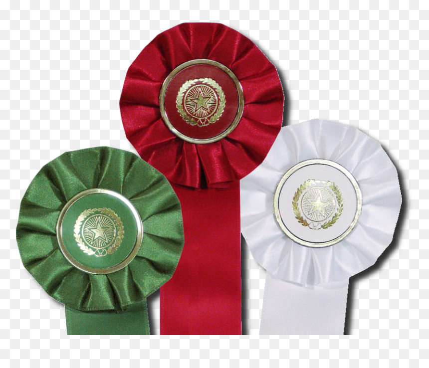 Red, Green And White Stock Star Rosette Ribbons Are - Circle, HD Png Download - flowing ribbons png