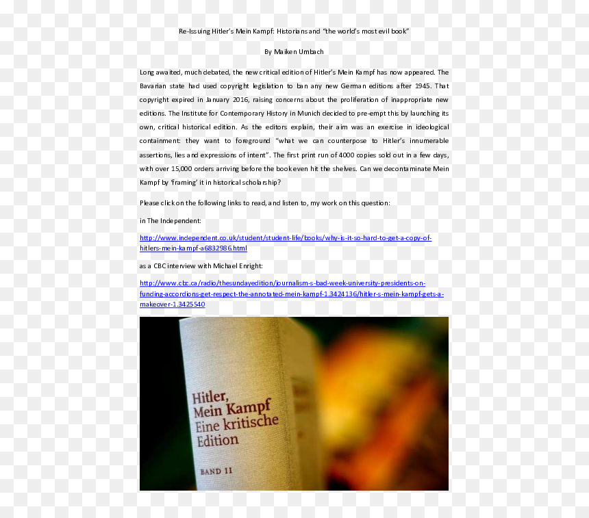 Document, HD Png Download - mein kampf png