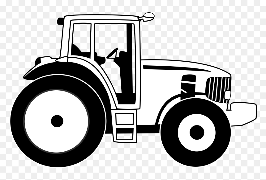 John Deere Tractor Black And White Clip Art - Tractor Clipart Black And White, HD Png Download - tractor clipart png