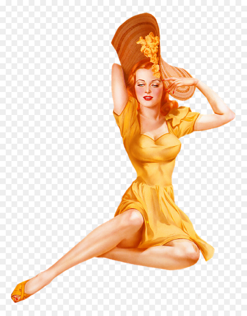 61861591 Sittinghat - Alberto Vargas, HD Png Download - pin up girls png