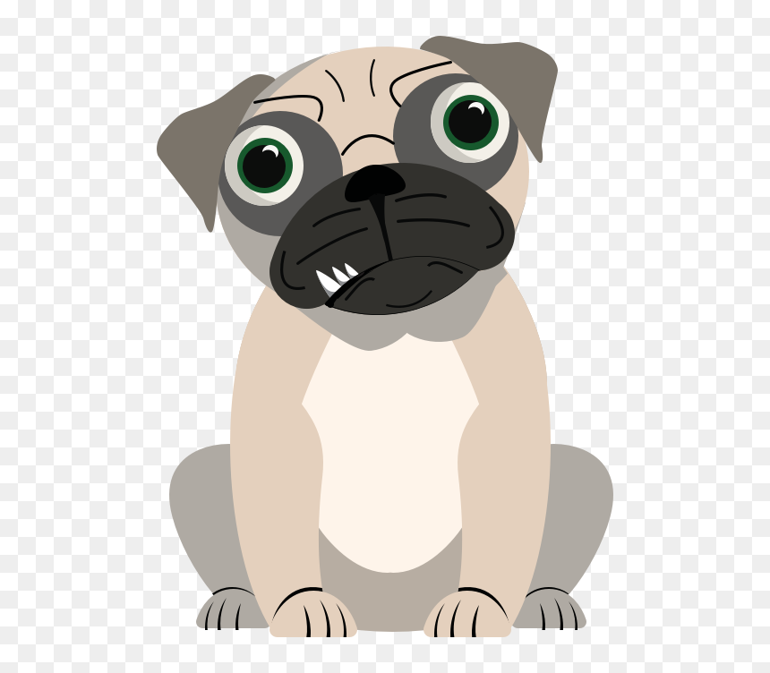 Meanpug - Pug, HD Png Download - pug vector png