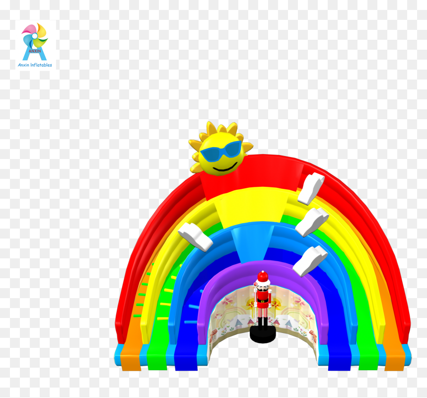 Inflatable Screamer Flat Rainbow Water Slide For Inground - Triumphal Arch, HD Png Download - rainbow strip png
