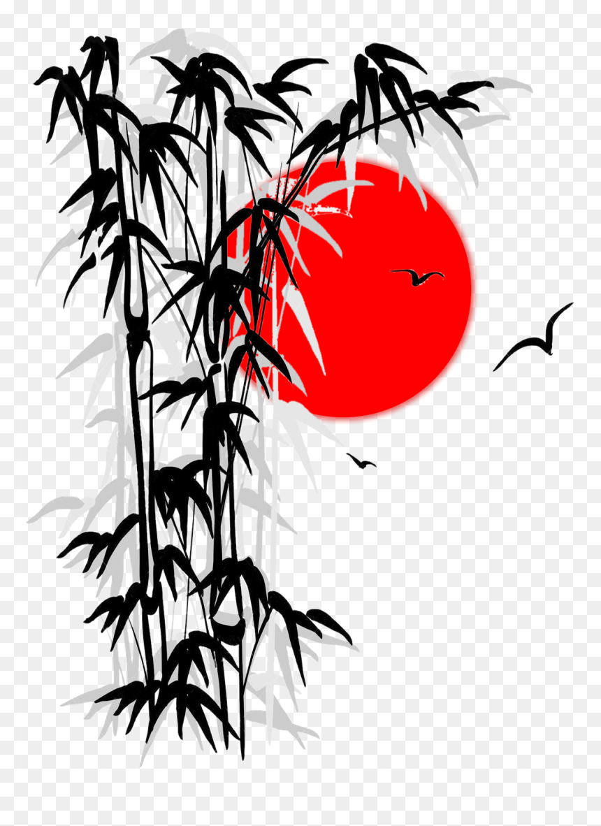 Bamboo Silhouette Png Format, Transparent Png - bamboo silhouette png