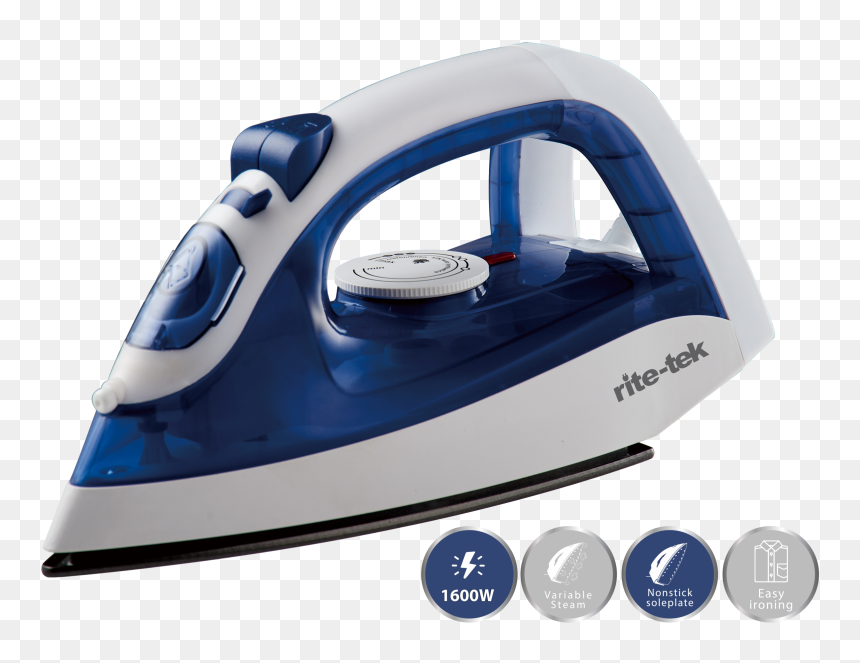 Rite Tek Steam Iron - Clothes Iron, HD Png Download - hot steam png