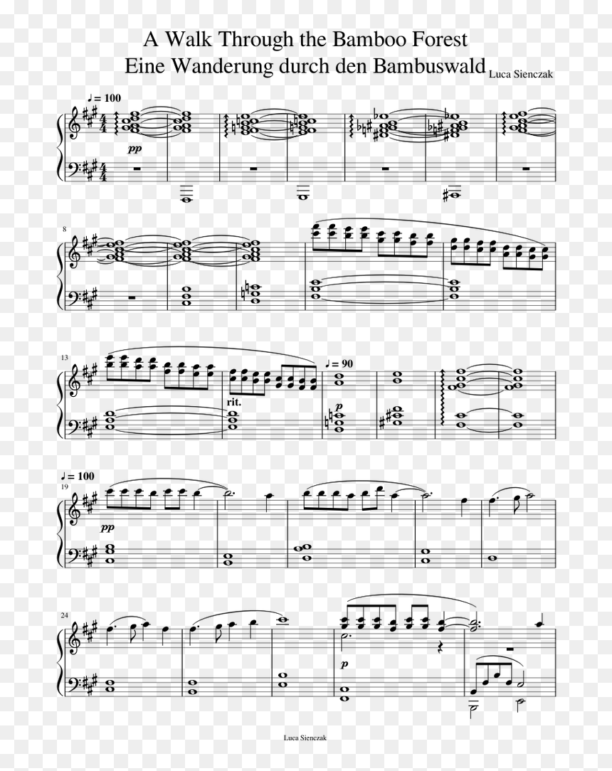 Bamboo Forest In Music Sheets, HD Png Download - bamboo forest png