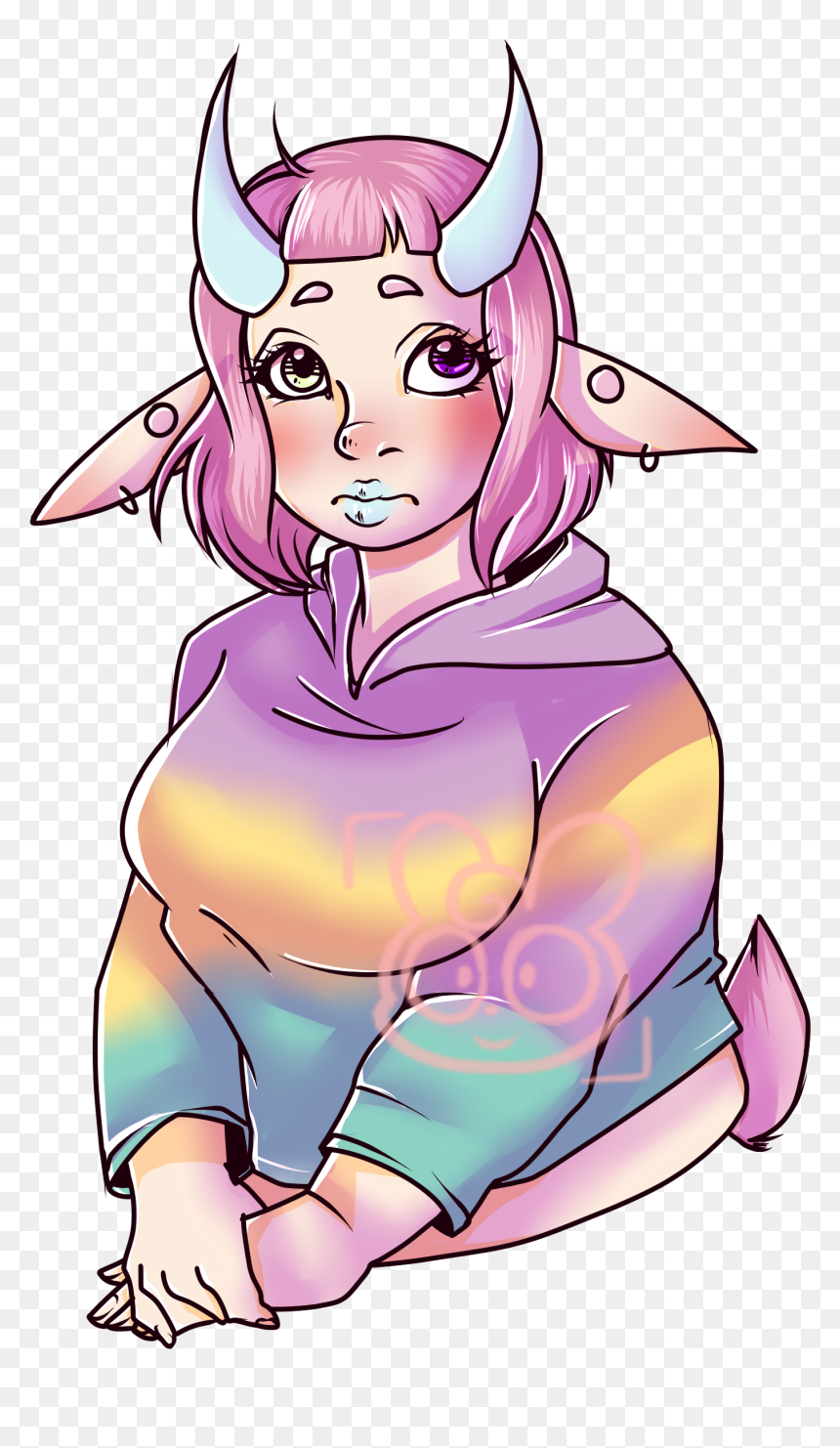 Pastel Demon - Cartoon, HD Png Download - demon tail png