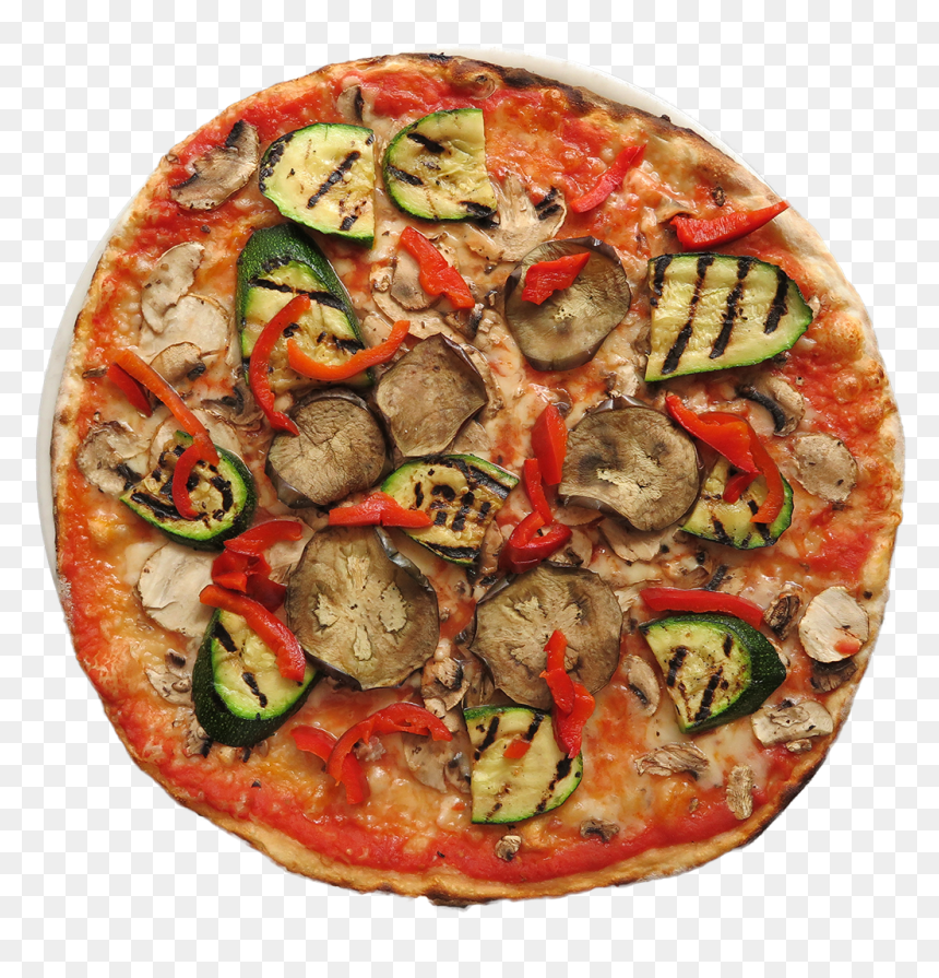 Tomato, Mozzarella, Sweet Peppers, Zucchini,aubergines, - Pizza, HD Png Download - mozzarella png