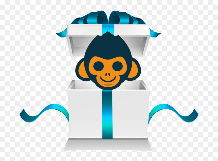 Juego De Monos Bono Regalo Scape Room - Box Gift Open Birthday, HD Png Download - moño regalo png