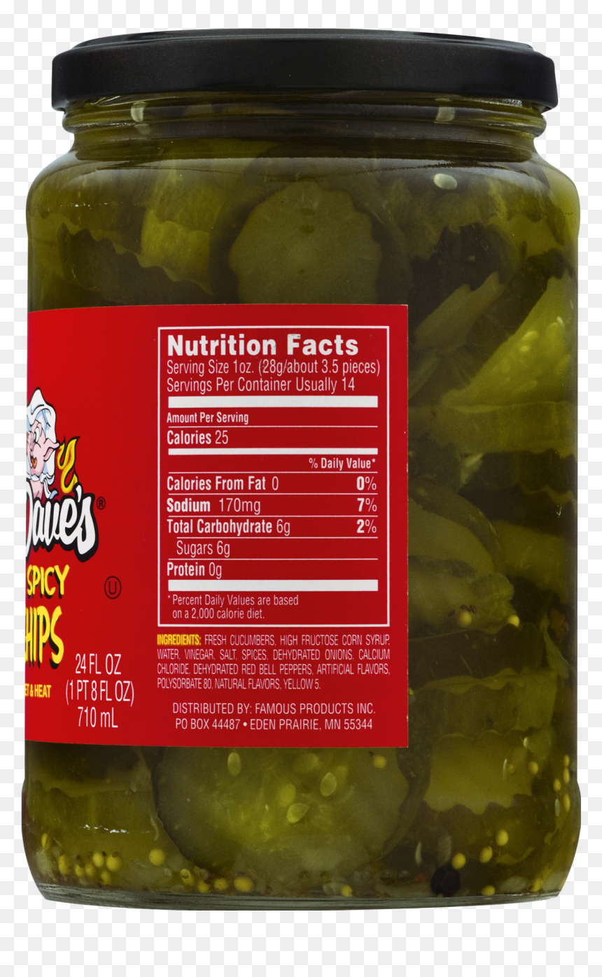 Famous Dave's Spicy Pickles Nutrition, HD Png Download - pickle slice png