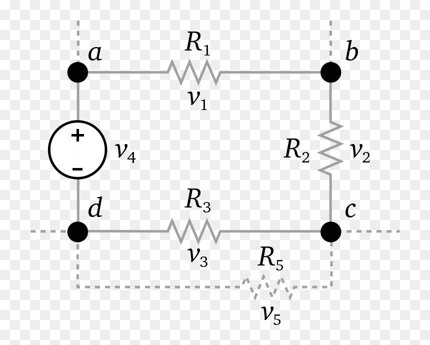 Kirchhoff's Voltage Law Circuit Diagram, HD Png Download - electric effect png