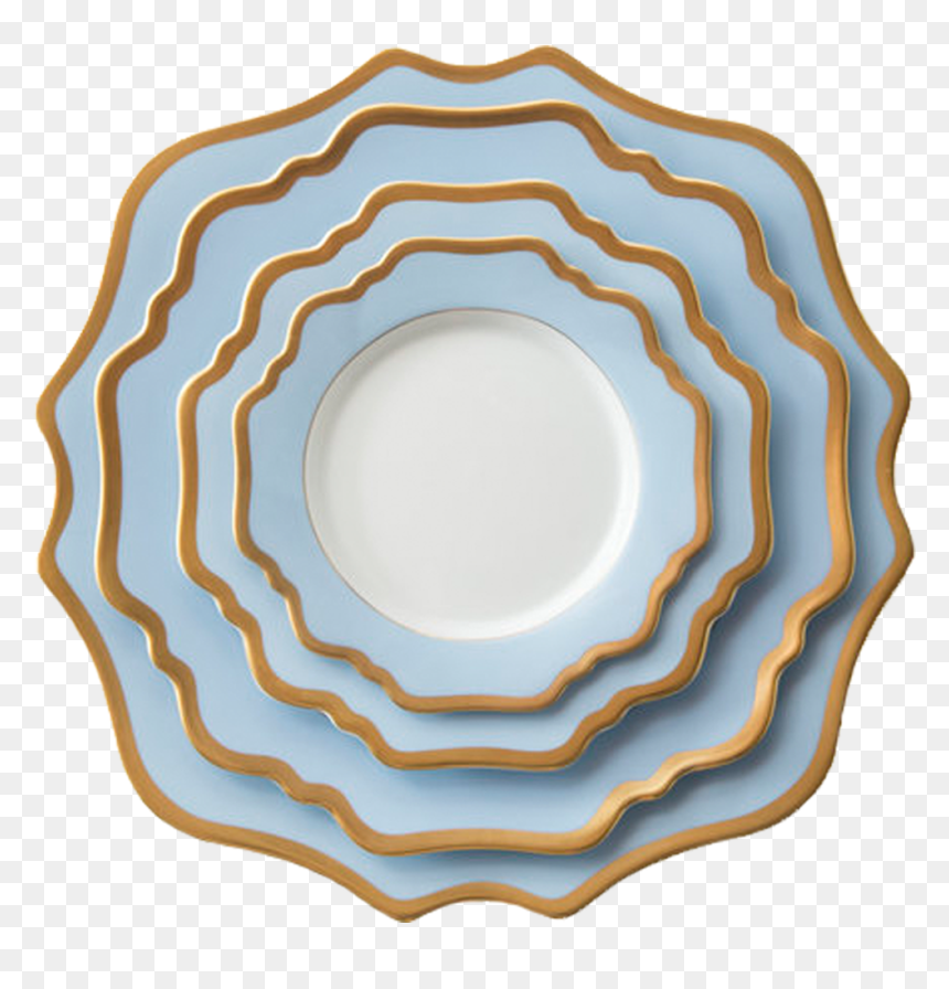 Nuevo Diseño De Lujo Borde De Oro Juego De Vajilla - Plate, HD Png Download - placa de oro png