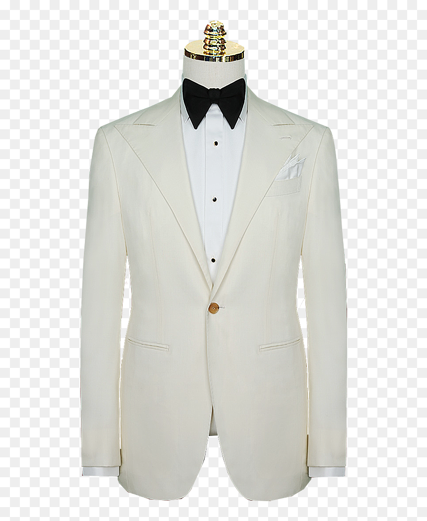 Made Suits Peak Lapel Suit White Vitale Barberis Canonico - Tuxedo, HD Png Download - white suit png