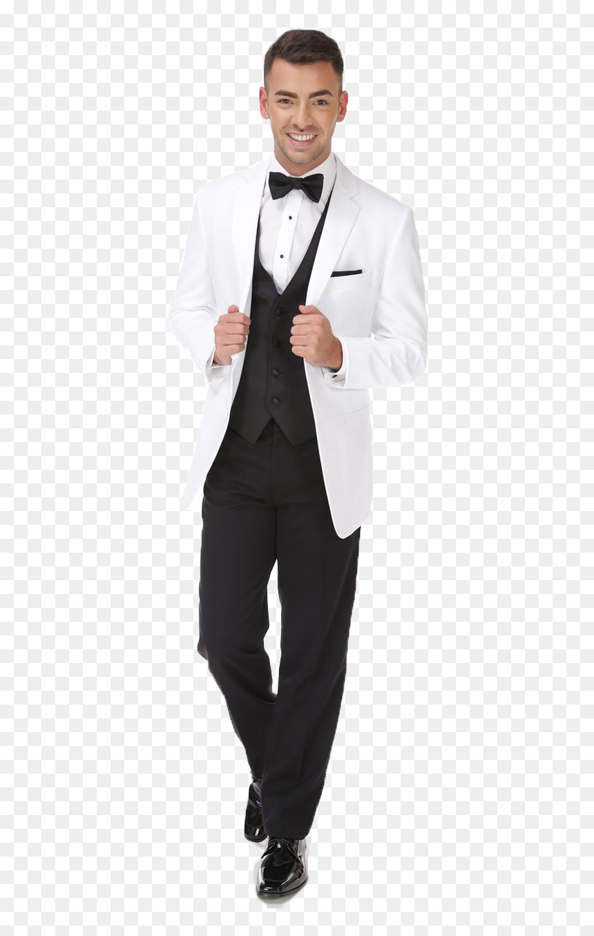 White Tuxedo Suit Png Clipart - Tuxedo, Transparent Png - white suit png