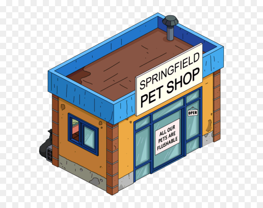 Simpson Springfield Pet Shop, HD Png Download - pet shop png