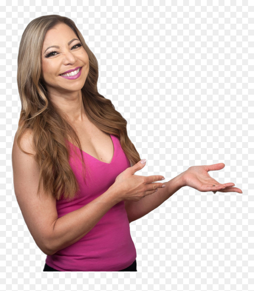 Girl, HD Png Download - woman pointing png