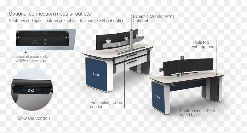 Sit-stand Console Desk - Table, HD Png Download - top of desk png