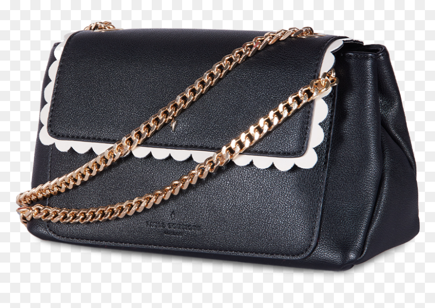 Pauls Boutique Billie Black Handbag With Scallop Edge - Shoulder Bag, HD Png Download - scalloped edge png