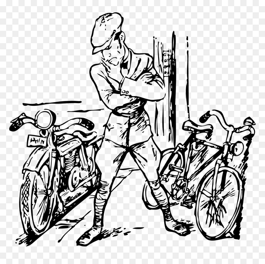 Bicycle Vintage Retro Free Photo - Motorcycle Clip Art, HD Png Download - vintage bicycle png