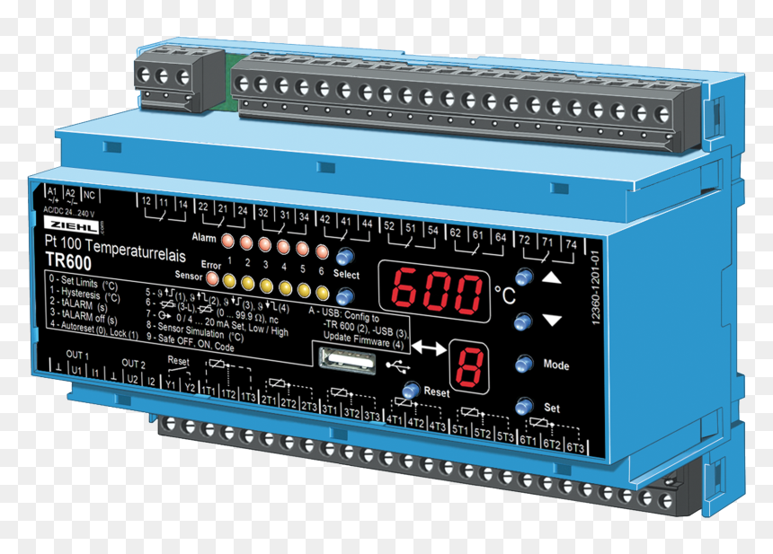 Tr600 Analog Produktbild Ziehl - Ziehl Tr600, HD Png Download - meter stick png