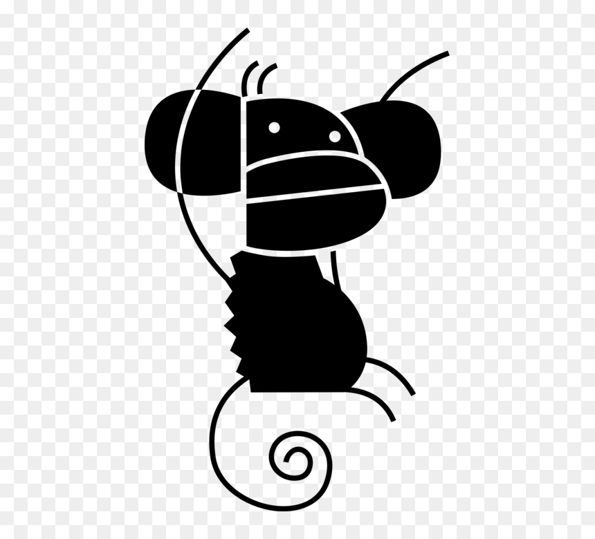 Vector Illustration Of Chimpanzee Primate Monkey Ape - Cartoon, HD Png Download - monkey vector png