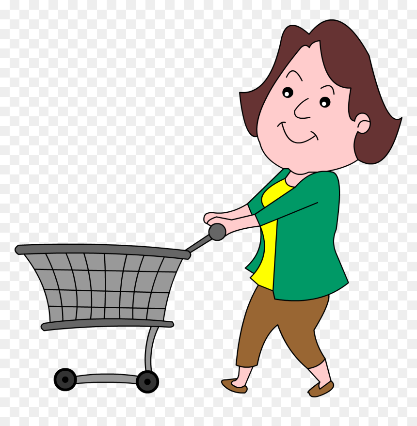 Carro Compra - Boy Holding A Cart Clipart, HD Png Download - carros animados png