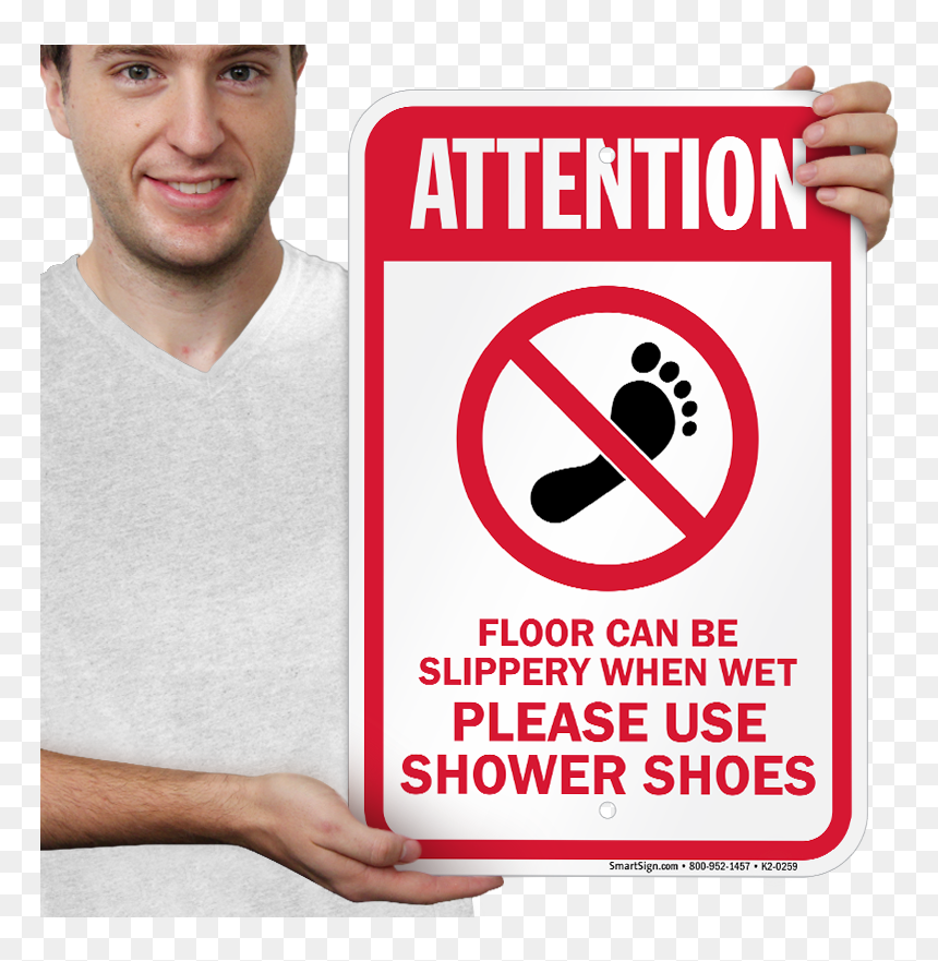 Shower Before Entering Pool Sign, HD Png Download - wet floor sign png