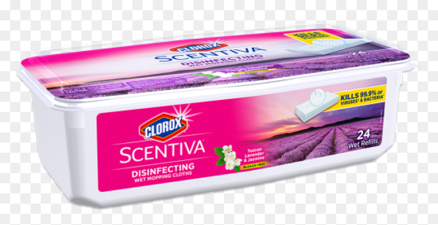 Clorox Scentiva Disinfecting Wet Mopping Cloth, HD Png Download - wet floor sign png