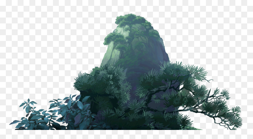 Mountain Trees Landscape Chinese Asian Ftestickers - Borassus Flabellifer, HD Png Download - mountain tree png