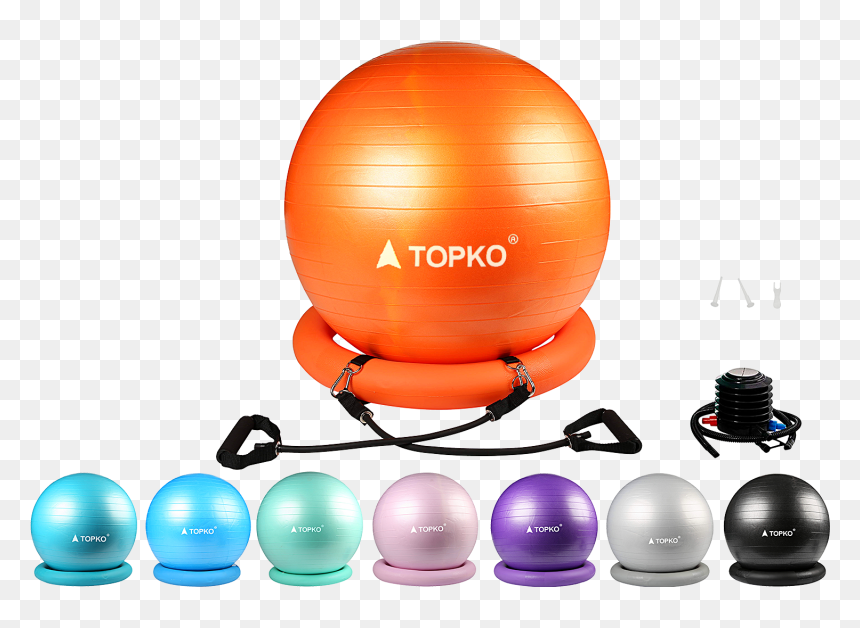 Yoga Ball With Base - Sphere, HD Png Download - rubber band ball png