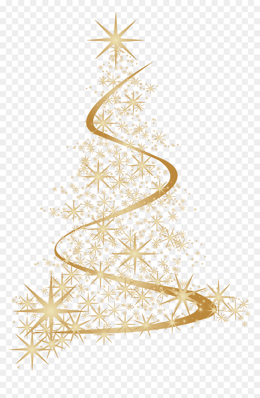 Golden New Year Tree Png, Transparent Png - esferas navideñas png