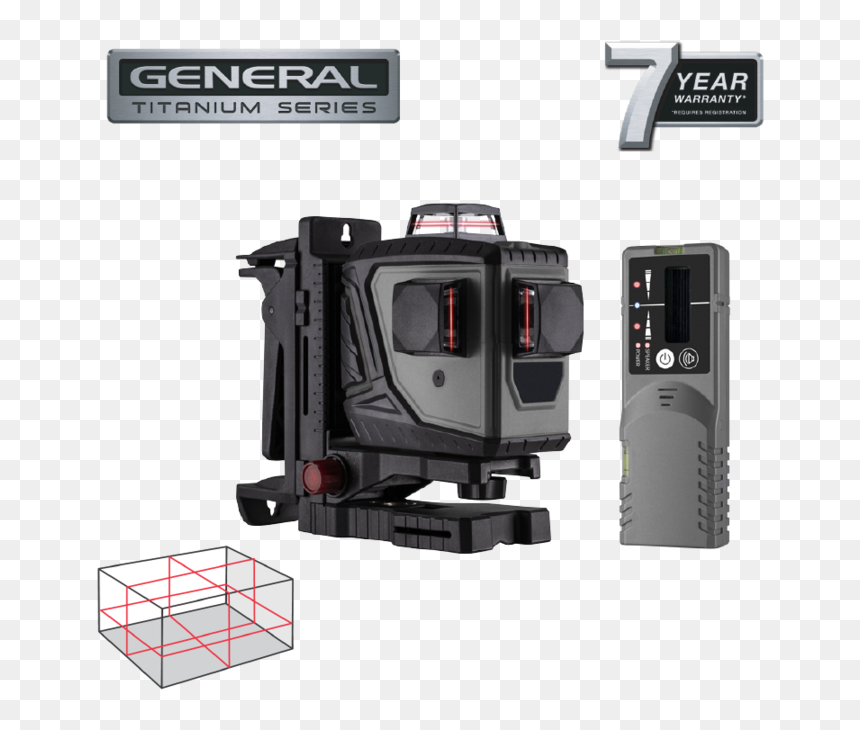 General Titanium Tml 3drs Multi Line Laser Level Kit - Laser Level, HD Png Download - red beam png